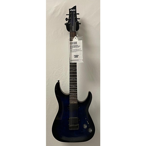 Used Schecter Guitar Research Used Schecter Guitar Research Omen Elite Trans Blue Solid Body Electric Guitar