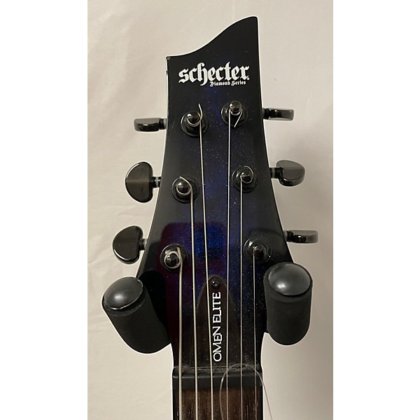 Used Schecter Guitar Research Used Schecter Guitar Research Omen Elite Trans Blue Solid Body Electric Guitar