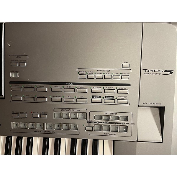 Used Yamaha Tyros 5 61 Key Arranger Keyboard