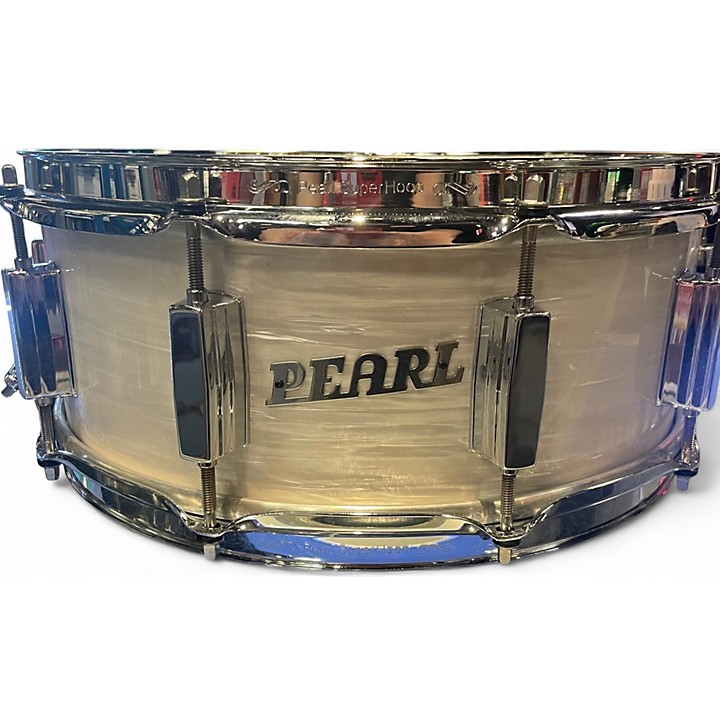 Used Pearl Used Pearl 14X5.5 president Series Pearl White Drum Pearl White  211 | Guitar Center