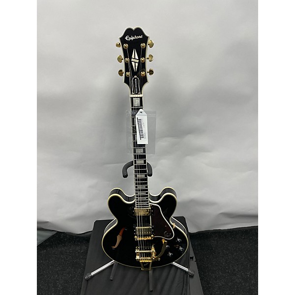 Used Epiphone Used Epiphone Joe Bonamassa 335 Ebony Hollow Body Electric Guitar