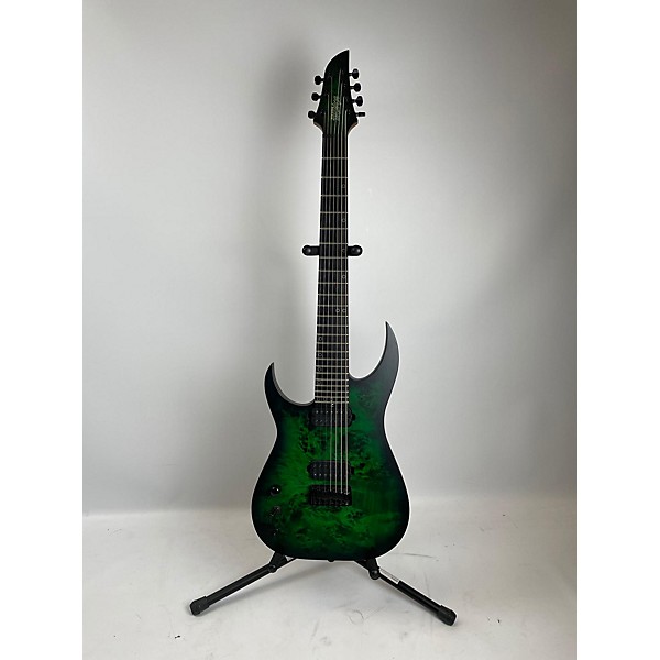 Used Schecter Guitar Research Used Schecter Guitar Research KM-7 MKIII LH Standard Toxic Green Solid Body Electric Guitar