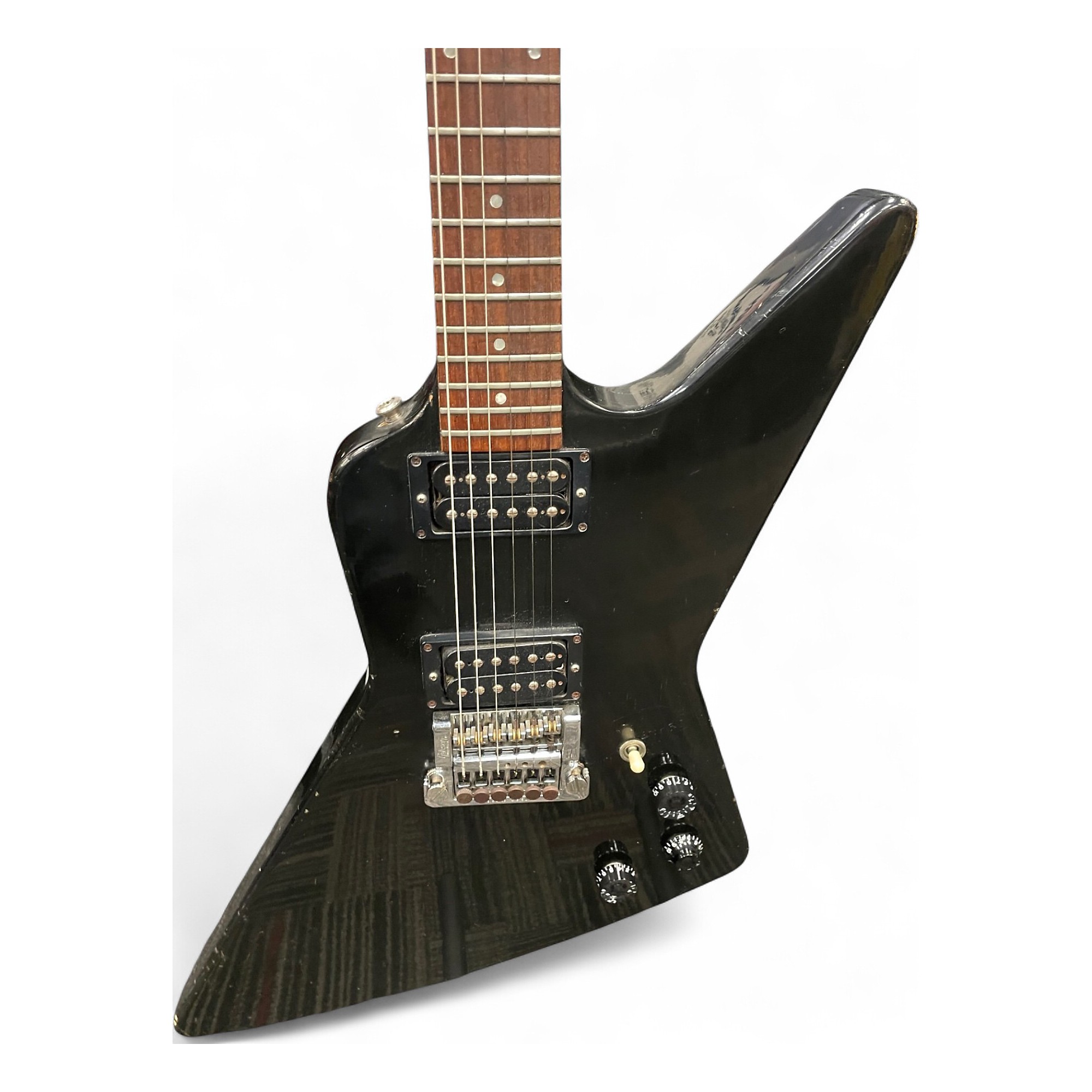 Vintage 1984 Gibson Explorer Black Solid Body Electric