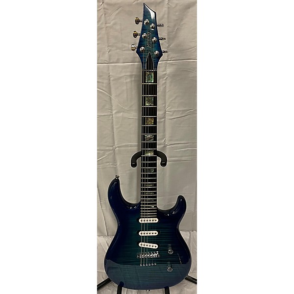 Used Kiesel Used Kiesel Aries Neckthrough Trans Blue Solid Body Electric Guitar