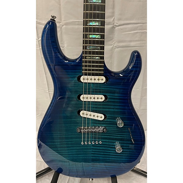 Used Kiesel Used Kiesel Aries Neckthrough Trans Blue Solid Body Electric Guitar