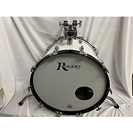 Used Rogers Used Rogers 7 piece Big R Kit With Concert Toms White Drum Kit