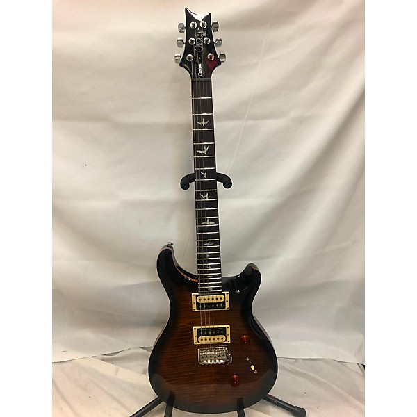 Used PRS Used PRS SE Custom 24 Black Gold Solid Body Electric Guitar