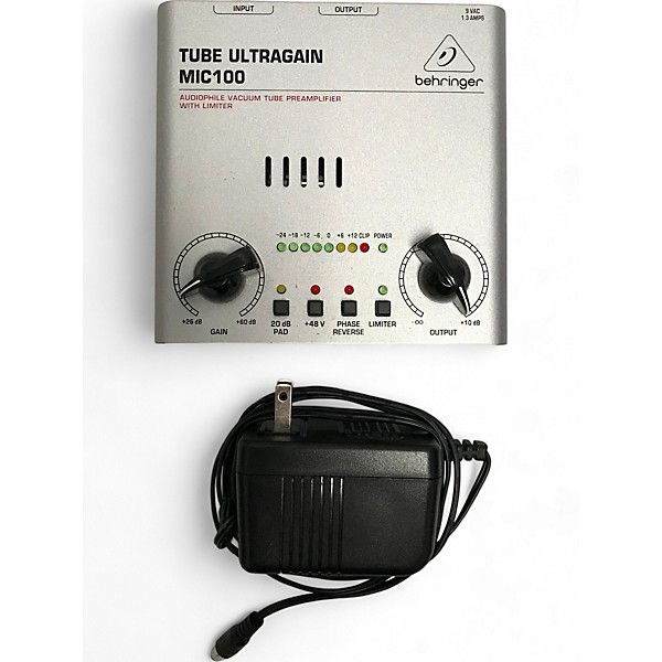Used Behringer TUBE ULTRAGAIN MIC100 Guitar Preamp