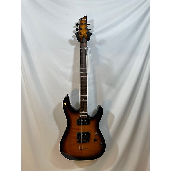 Used Schecter Guitar Research C-6 Elite Orange Burst Solid Body Electric Guitar