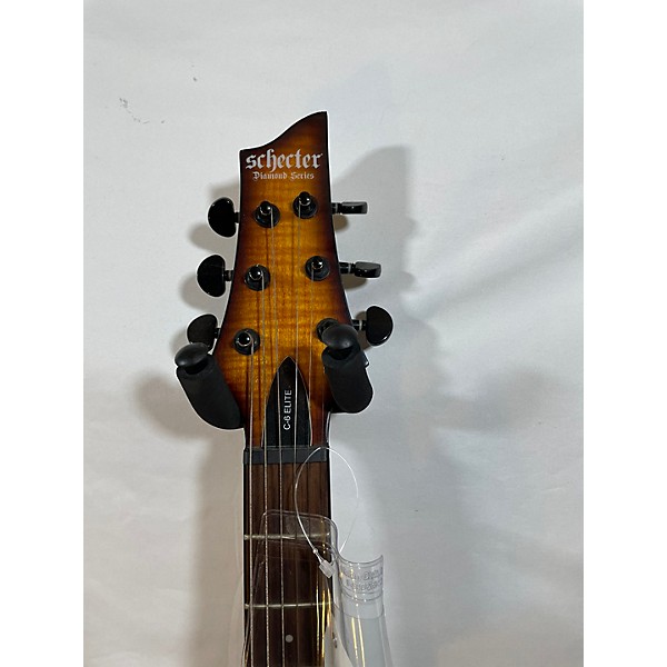 Used Schecter Guitar Research C-6 Elite Orange Burst Solid Body Electric Guitar