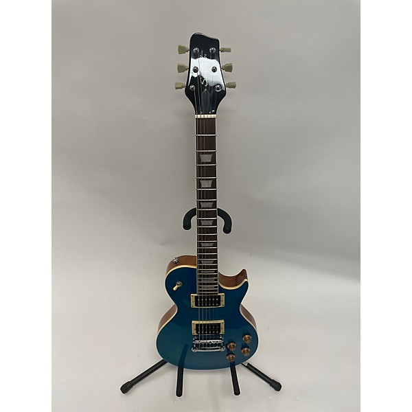 Used Sawtooth HERITAGE 60 Solid Body Electric Guitar BLUE FLAME