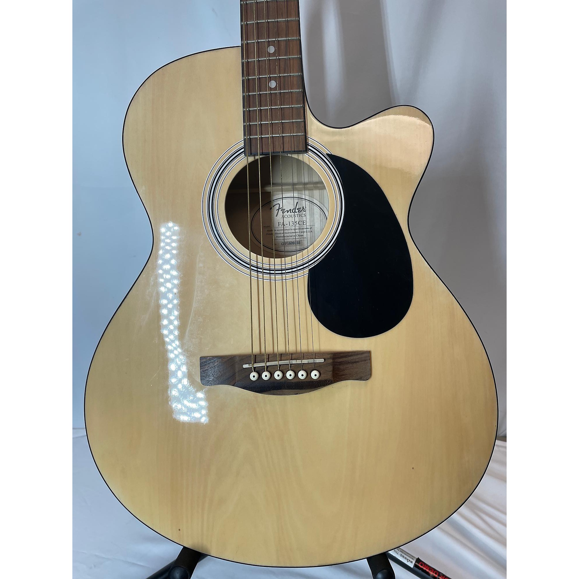 Used Fender FA135CE Concert Acoustic Electric Guitar Natural 