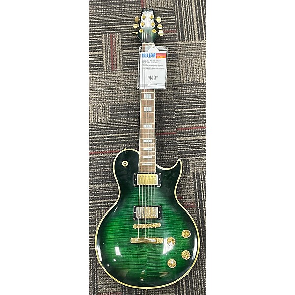 Used Aria Used Aria PE-850 Green Solid Body Electric Guitar