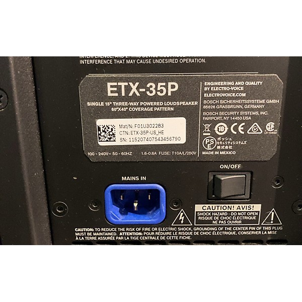 Used Electro-Voice ETX35P Powered Speaker