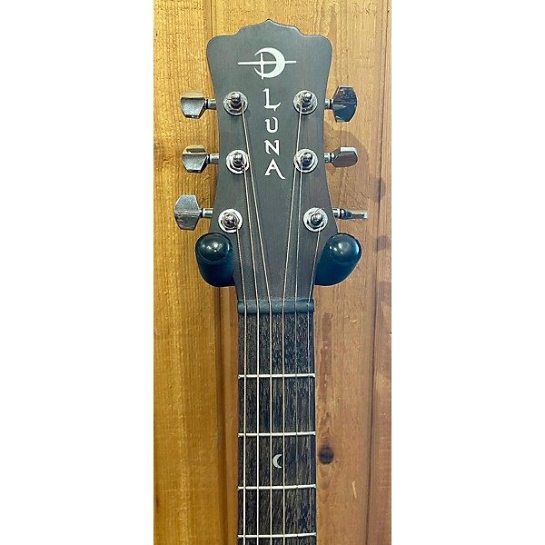 Used Luna Gypsy Tattoo Mahogany Acoustic Electric Guitar