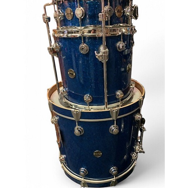 Used DW 5 Piece CONTEMPORARY CLASSIC BLUE SPARKLE Drum Kit