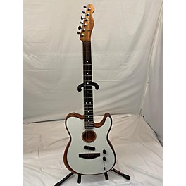 Used Fender Used Fender Acoustasonic Player Telecaster Atomic White Acoustic Electric Guitar