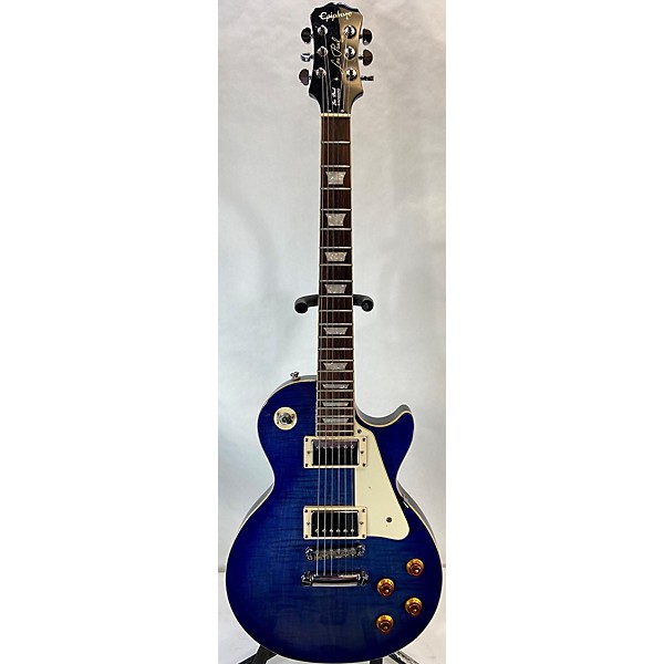 Used Epiphone Used Epiphone Les Paul Standard Sapphire Blue Trans Solid Body Electric Guitar