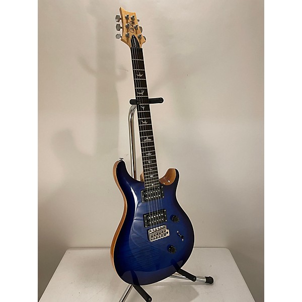 Used PRS SE Custom 24 Solid Body Electric Guitar Trans Blue Guitar Center