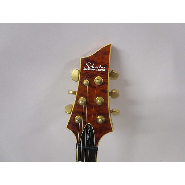 Used Schecter Guitar Research Used Schecter Guitar Research C-1 PROFESSIONAL ORANGE WOOD TIGER STRIPES Solid Body Electric...