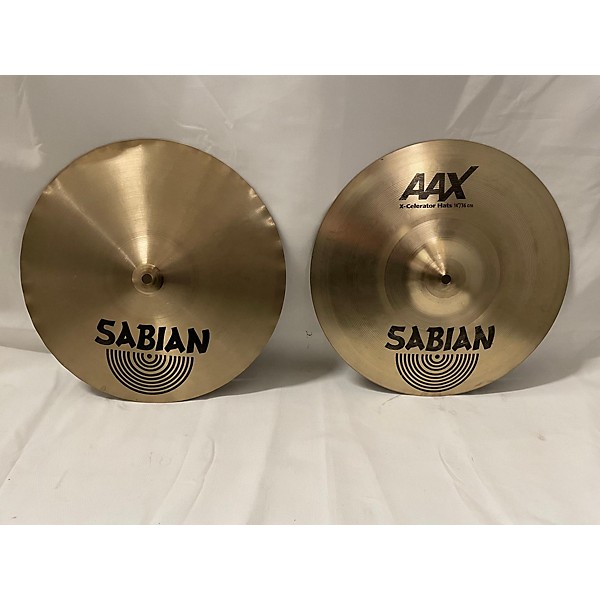 Used SABIAN 14in AAX X-CELERATOR HIHAT PAIR Cymbal