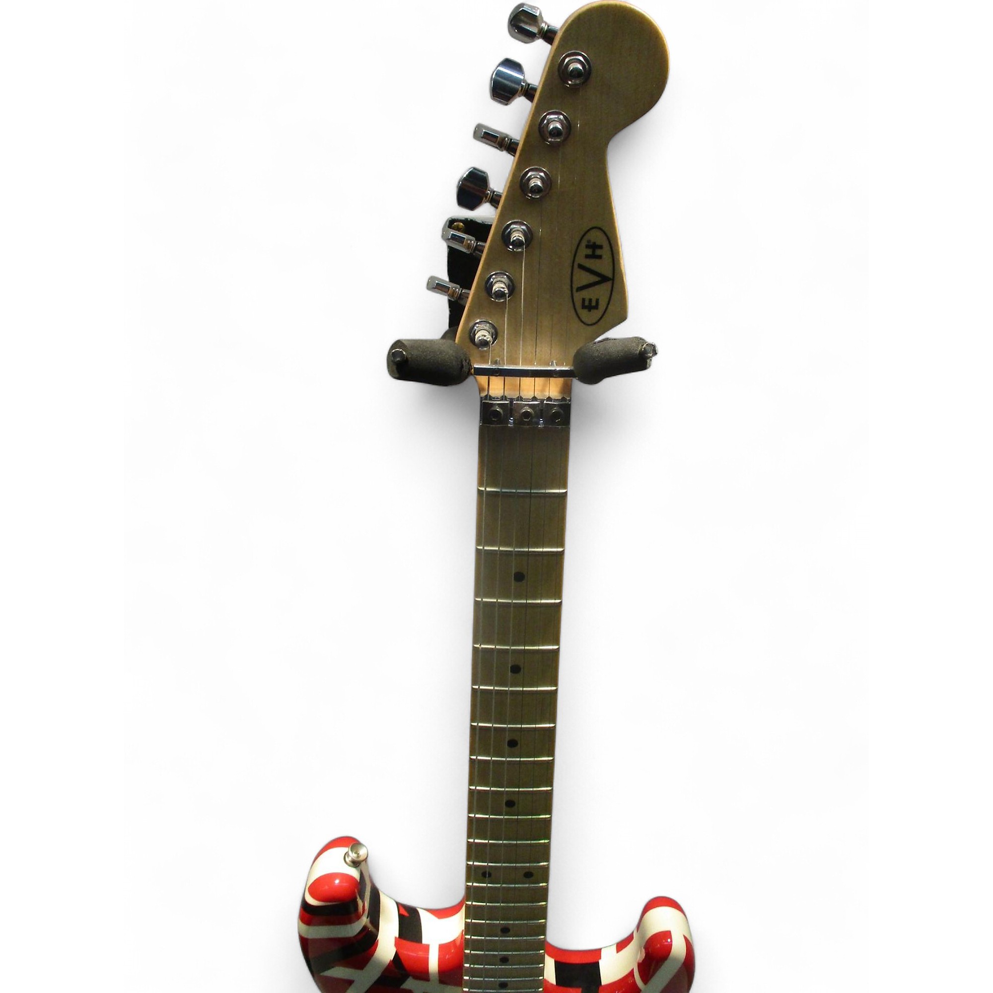 Used EVH Striped Series Frankie Red With Black And White