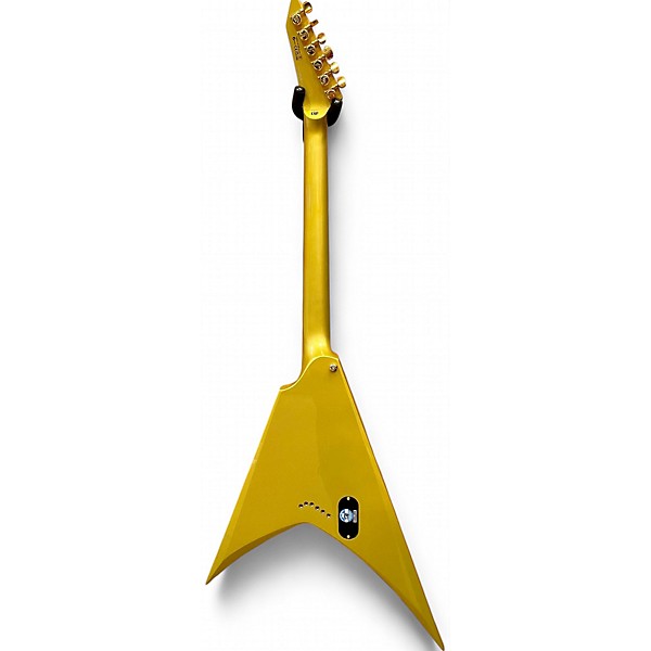 Used ESP LTD KIRK HAMMETT SIGNATURE KH-V GOLD SPARKLE Solid Body Electric Guitar