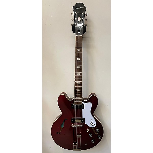 Used Epiphone Used Epiphone Riviera Sparkling Burgandy Hollow Body Electric Guitar