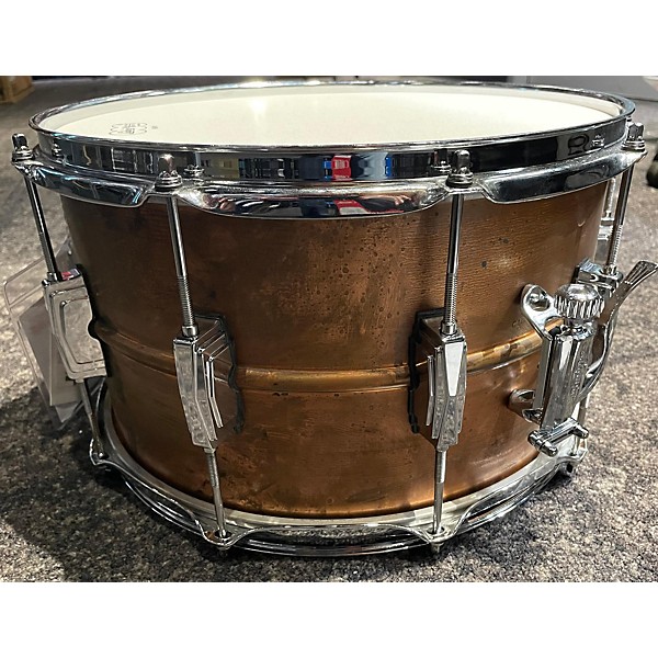 Used Ludwig 8X14 Raw Brass Snare Drum