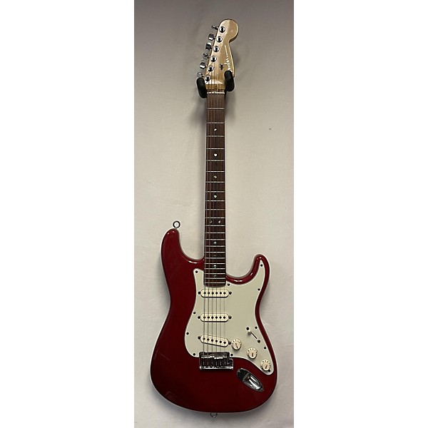 Vintage Fender Vintage 1999 Fender American Deluxe Stratocaster Trans Red Solid Body Electric Guitar