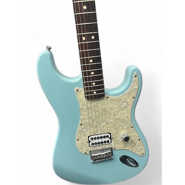 Used 2002 Fender 2002 TOM DELONGE Daphne Blue Solid Body Electric Guitar