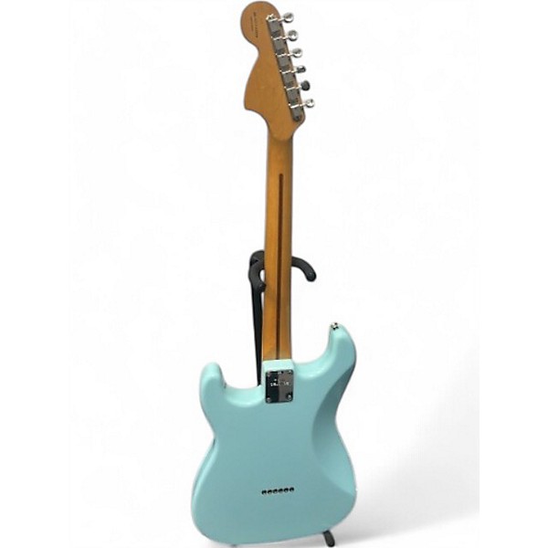 Used 2002 Fender 2002 TOM DELONGE Daphne Blue Solid Body Electric Guitar