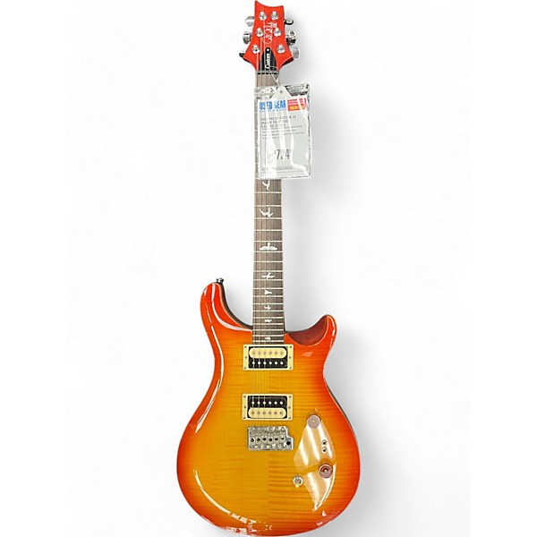 Used PRS SE Custom 24 Orange Solid Body Electric Guitar