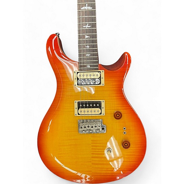 Used PRS SE Custom 24 Orange Solid Body Electric Guitar