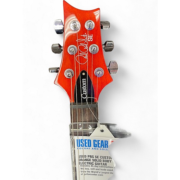 Used PRS SE Custom 24 Orange Solid Body Electric Guitar
