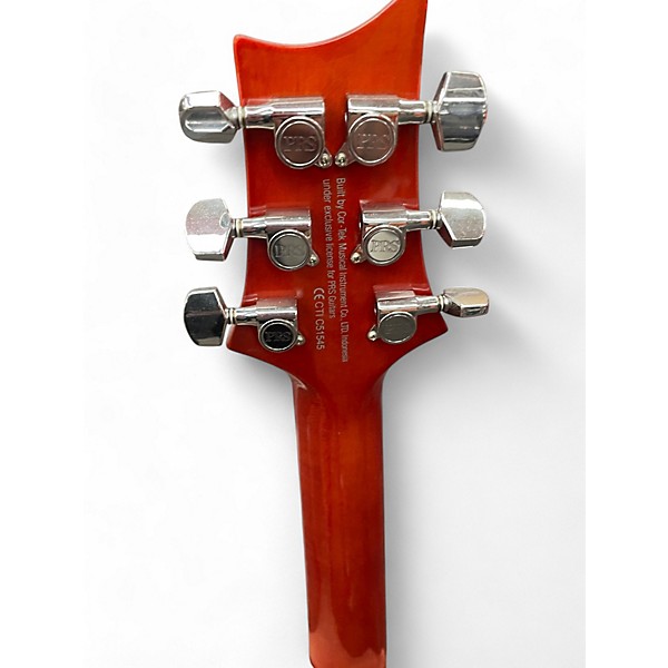 Used PRS SE Custom 24 Orange Solid Body Electric Guitar