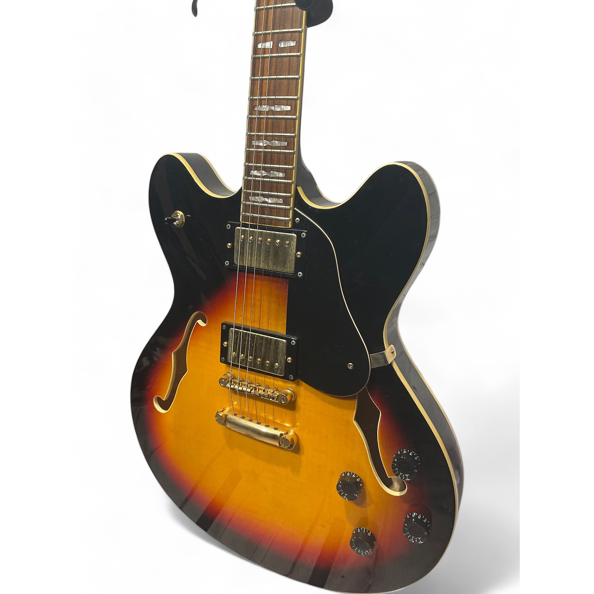 Used Peavey jF1EX 2 Color Sunburst Hollow Body Electric Guitar 2