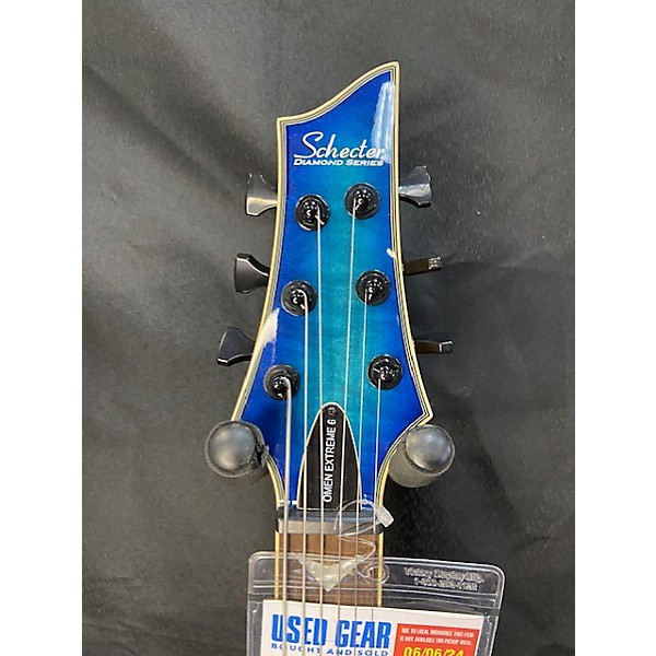 Used Schecter Guitar Research Used Schecter Guitar Research Omen Extreme 6 Blue Solid Body Electric Guitar