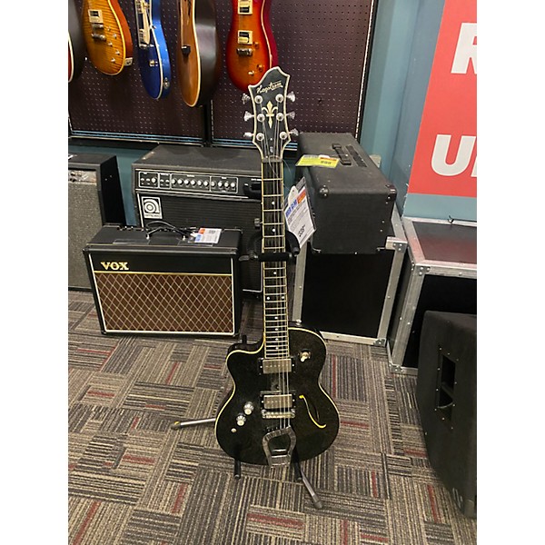 Used Used Hagstrom D2f Black Sparkle Hollow Body Electric Guitar