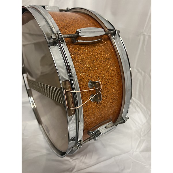 Used Used 1960s Zim Gar 5.5X14 Snare Drum Orange Sparkle