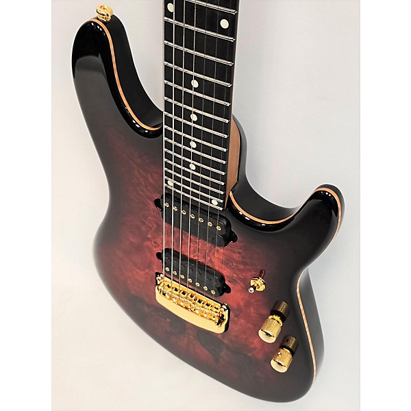 Used Ernie Ball Music Man Used Ernie Ball Music Man Jason Richardson Signature Cutlass 7 Rorschach Red Solid Body Electric...