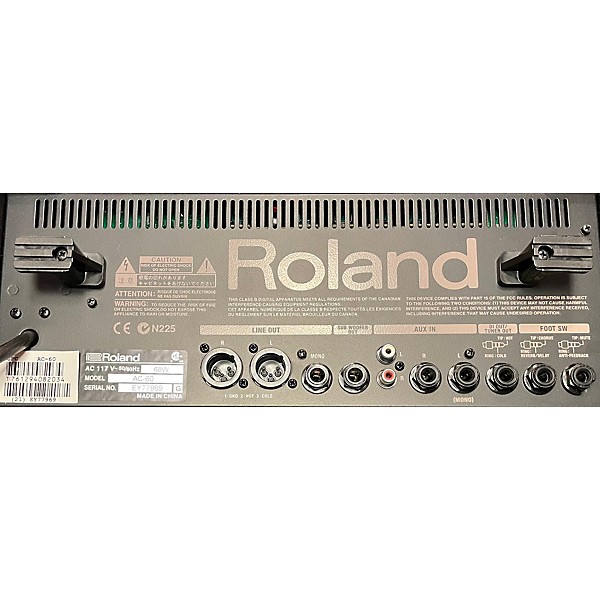 Used Roland AC60 60W 2X6.5 Acoustic Guitar Combo Amp