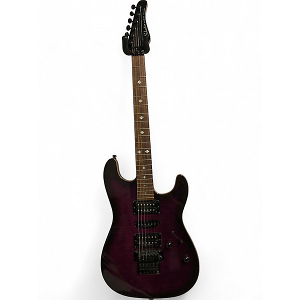 Used Schecter Guitar Research Diamond Series V-1 PLUS Trans Purple Solid Body Electric Guitar,Specials : American Fashion Style Bags On Sale