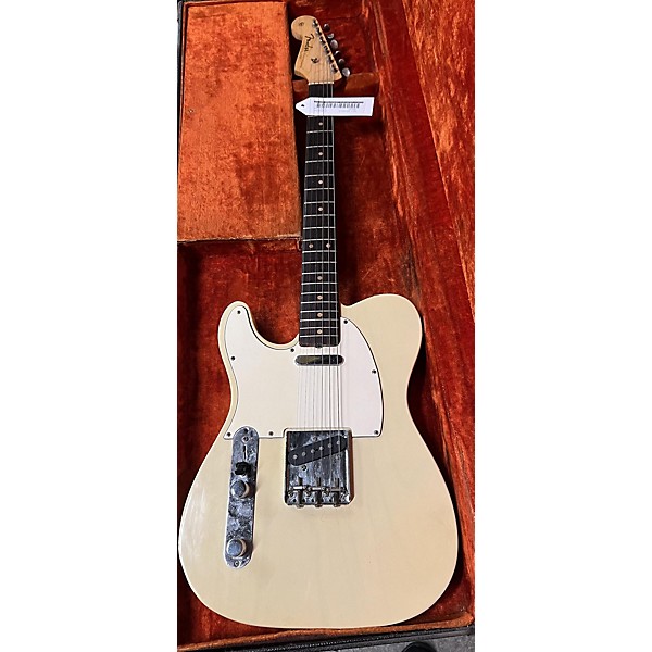 Vintage Fender Vintage 1969 Fender Telecaster LH With Strat Neck White Solid Body Electric Guitar