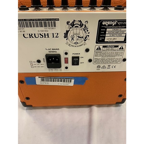 Used Orange Amplifiers Crush 12 Guitar Combo Amp