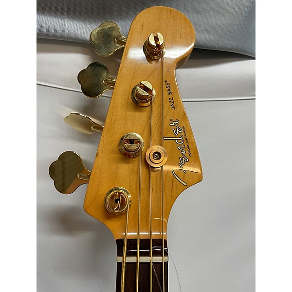 Used Fender Used Fender 75th Anniversary Commemorative American Jazz Bass 2 Color Sunburst Electric Bass Guitar