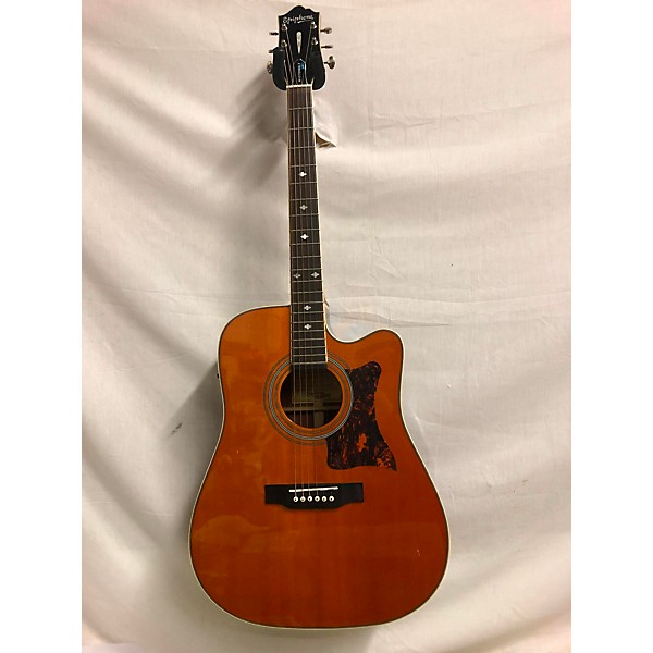 Used Epiphone Used Epiphone Masterbuilt DR-500MCE Antique Natural Acoustic Electric Guitar