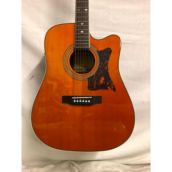 Used Epiphone Used Epiphone Masterbuilt DR-500MCE Antique Natural Acoustic Electric Guitar