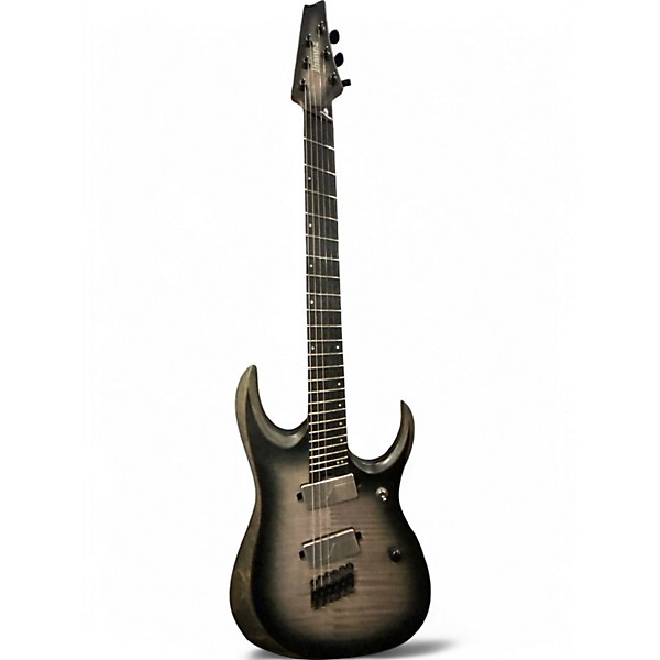 Used Ibanez Iron Label RGDIM6FM Multi Scale Cerulean Blue Burst Flat Solid Body Electric Guitar