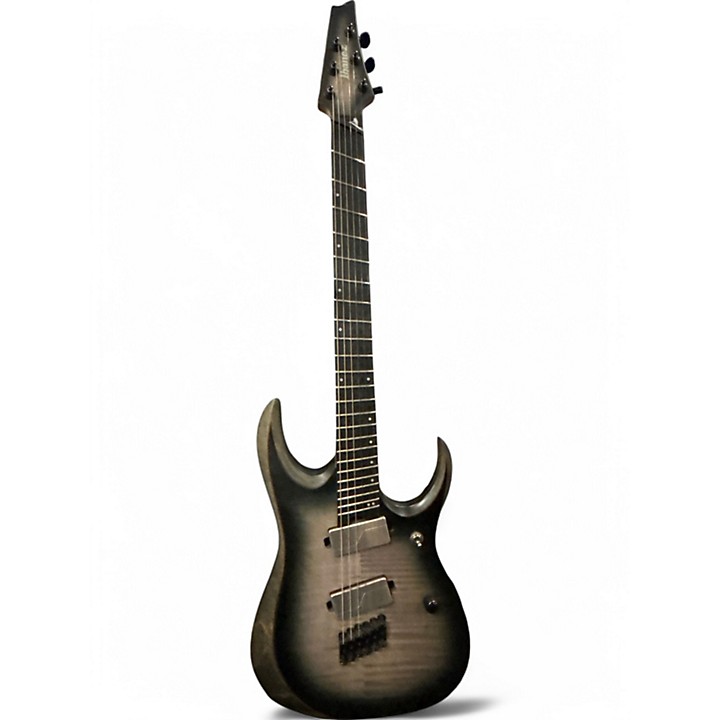 Used Ibanez Iron Label RGDIM6FM Multi Scale Cerulean Blue Burst